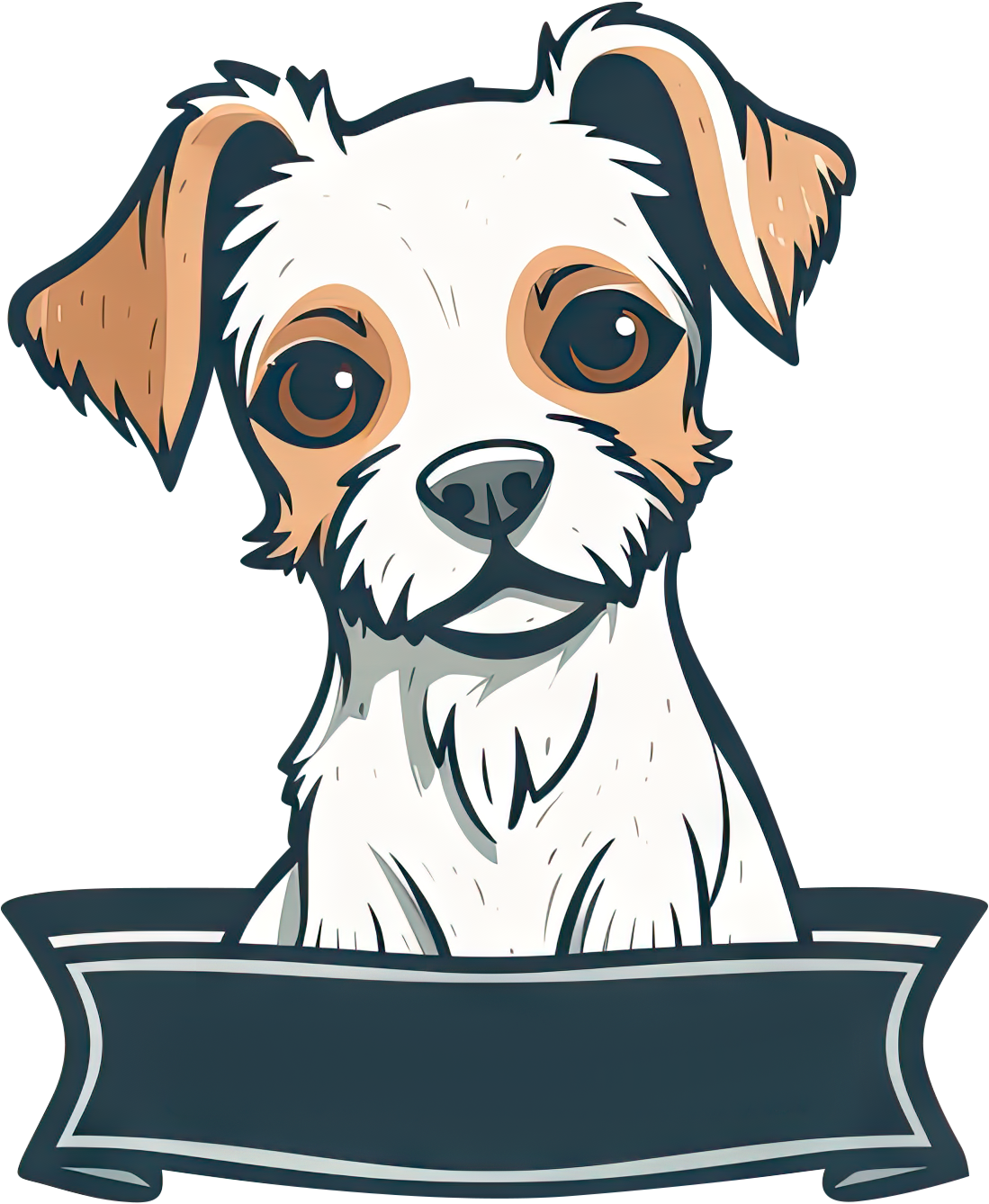 Preview for Cartoon-puppy-banner-illustration-logo-animal-sticker-435df
