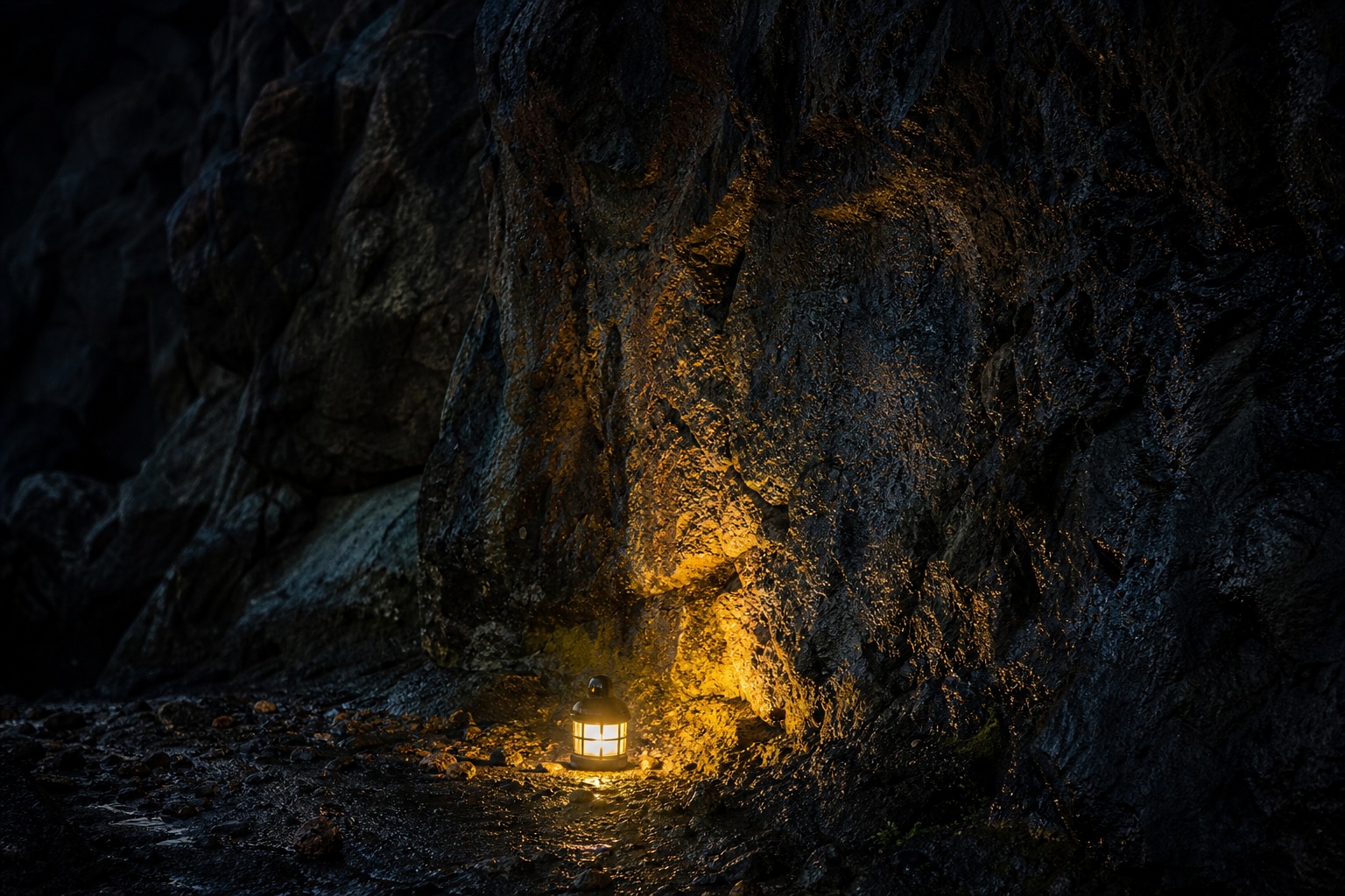 Preview for Isolated Night Light Volcanic Lantern Background