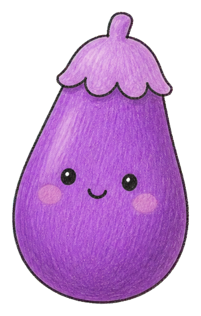 Preview for Eggplant Sticker Graphic