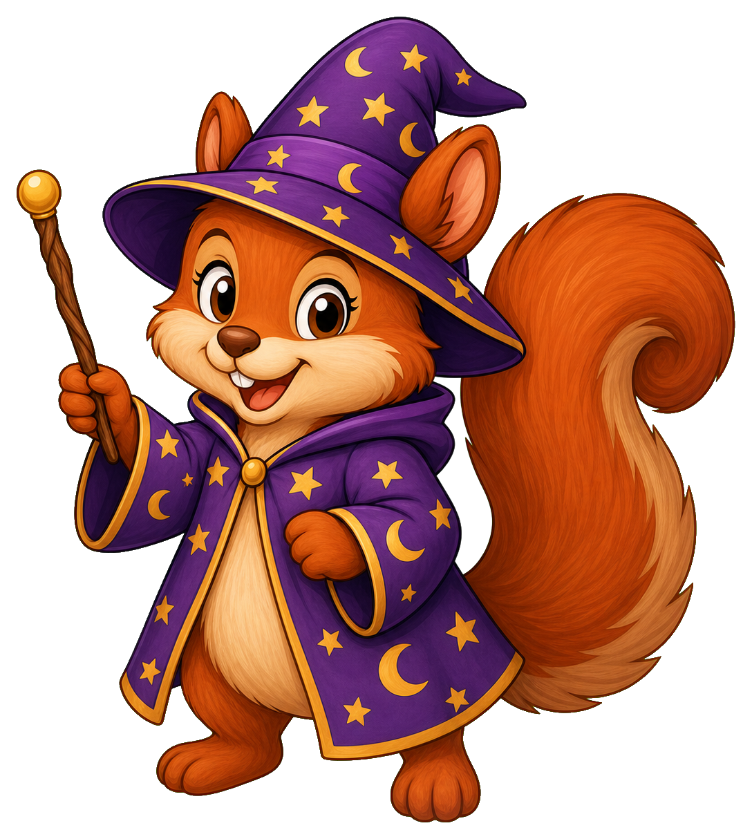 Preview for Wizard Squirrel Sticker