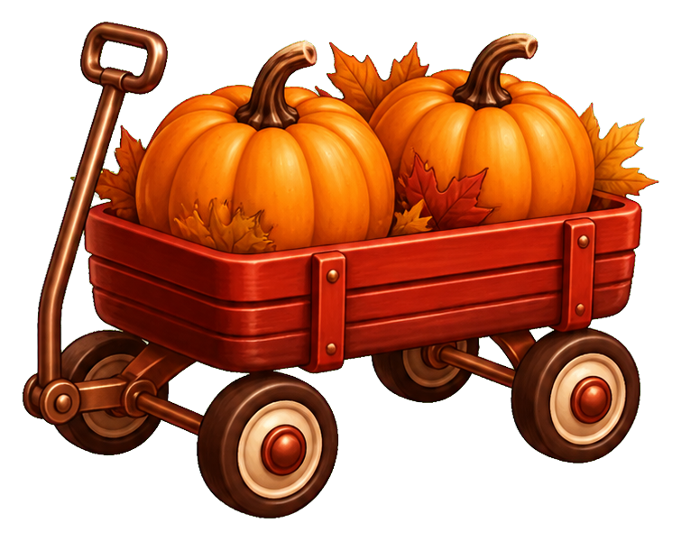Preview for Pumpkin Wagon Sticker For Fall Designs