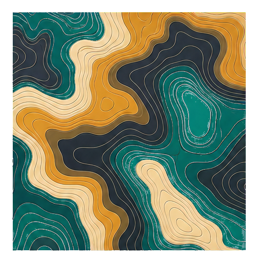 Preview for Topographic Lines Square Sticker