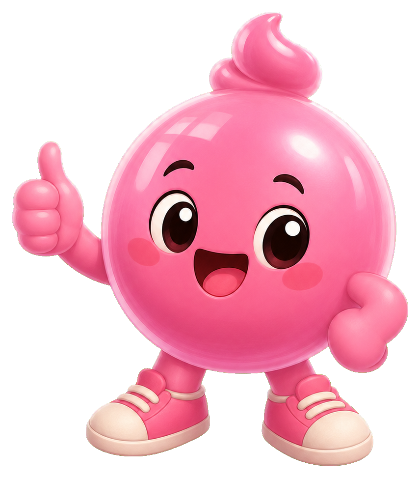 Preview for Bubblegum Mascot Sticker Graphic