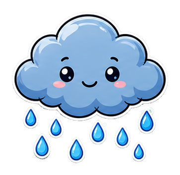 Preview for Rainy Blue Cloud Sticker