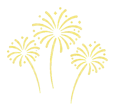 Preview for Golden Fireworks Sticker
