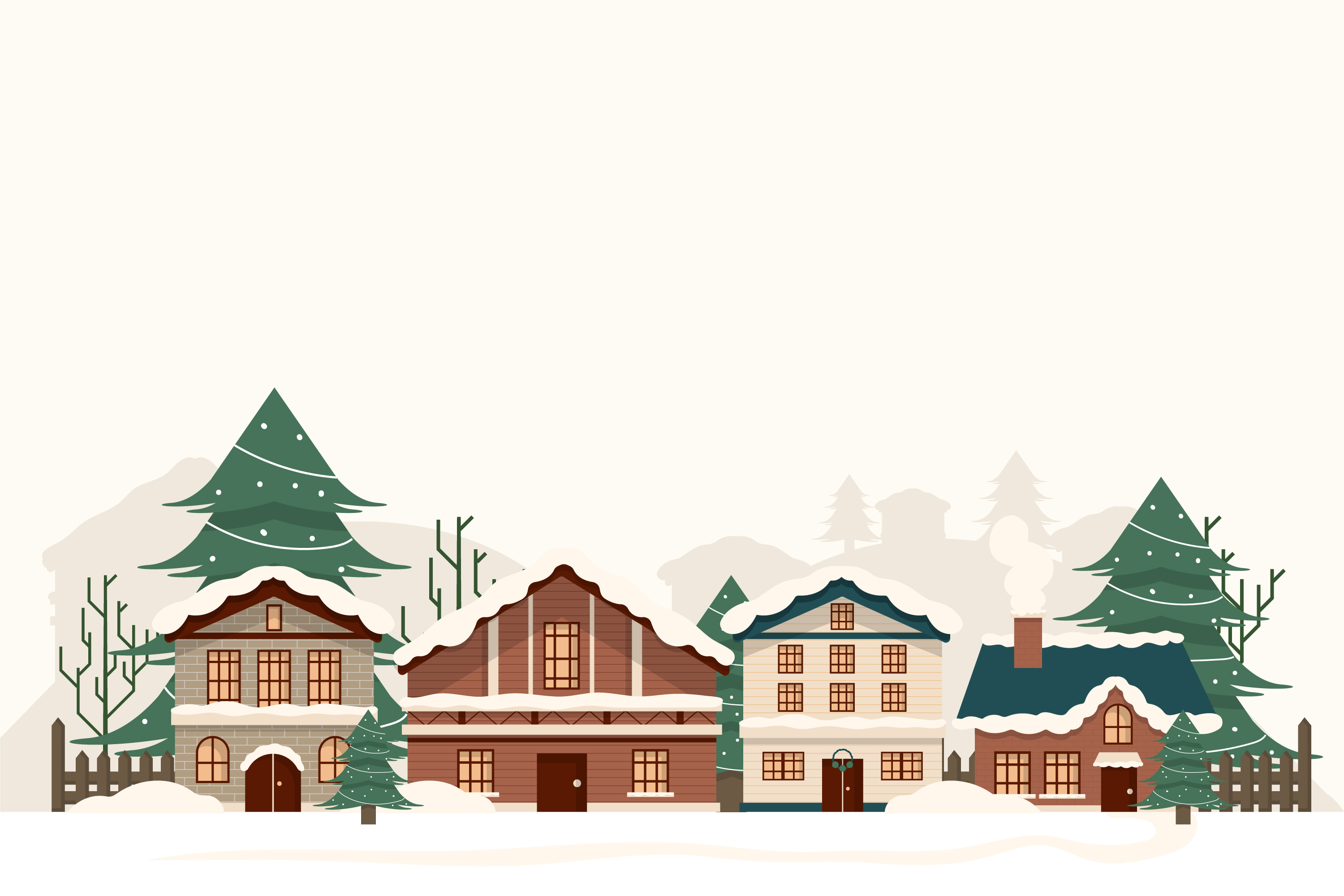 Preview for Winter-village-scene-illustration-christmas-background-615d0