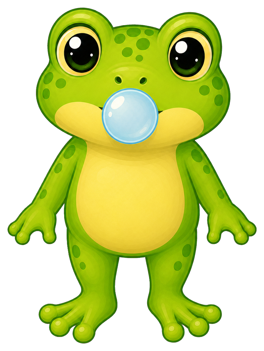 Preview for Frog Bubble Sticker Graphic