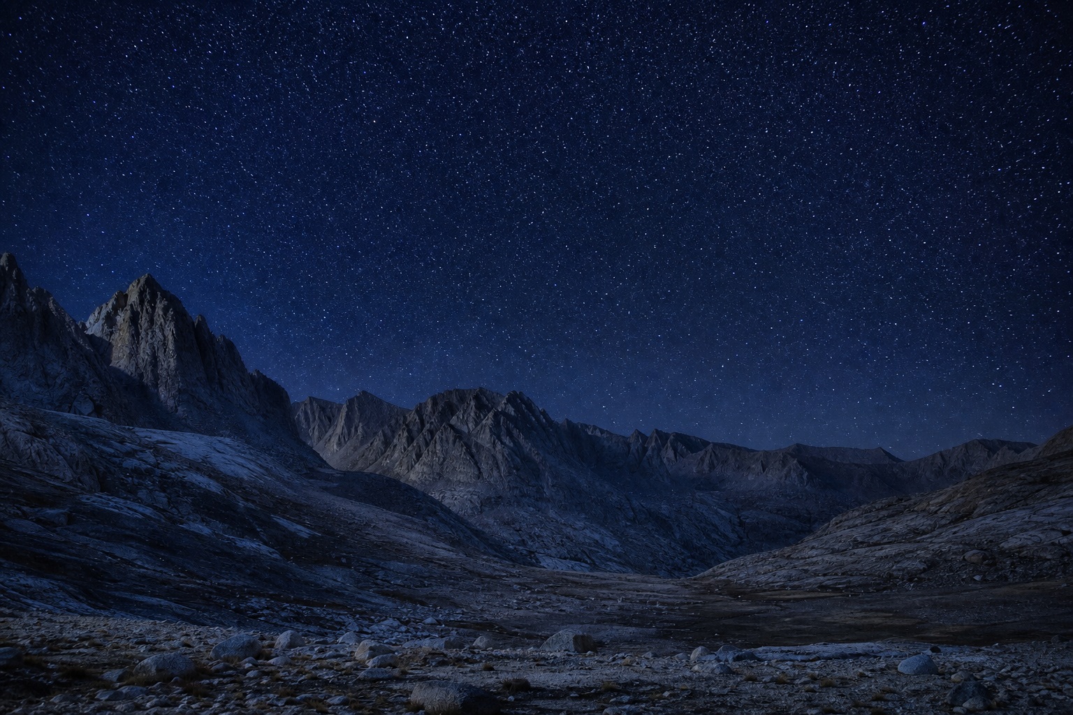 Preview for Starry Mountain Landscape Background