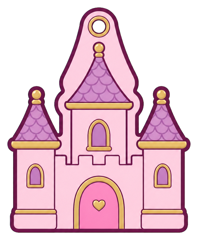 Preview for Pink Castle Gift Tag Sticker