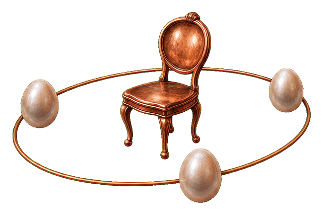 Preview for Orbiting Egg Chair Surreal Sticker