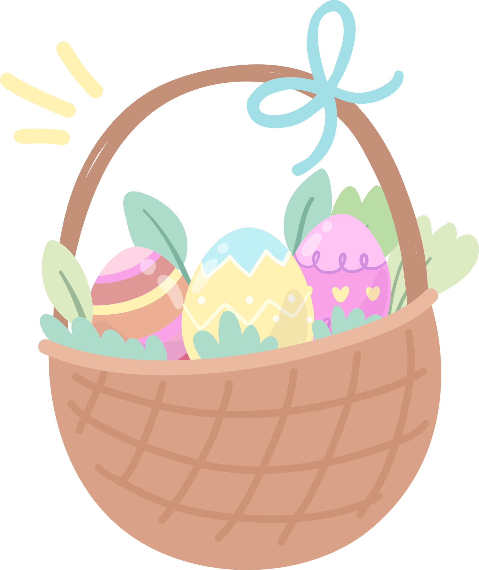 Preview for Easter-basket-decorated-eggs-sticker-44860