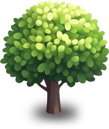 Preview for Cartoon-green-tree-illustration-flora-sticker-2daa1