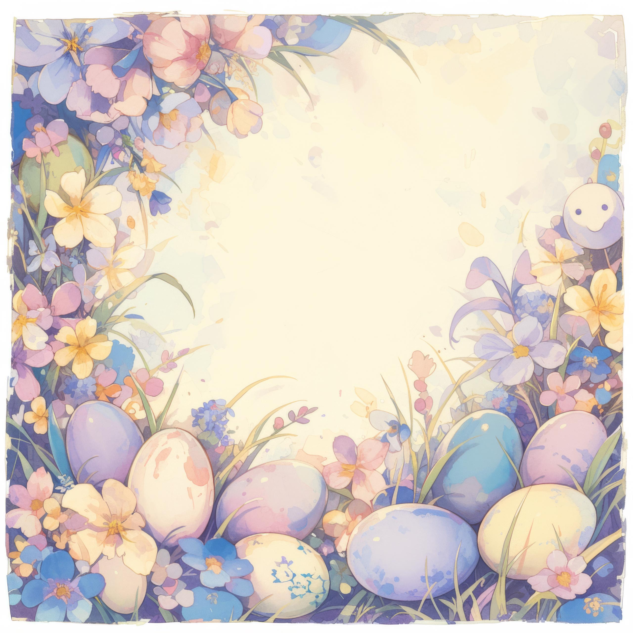 Preview for Easter-floral-frame-template-background-8542b