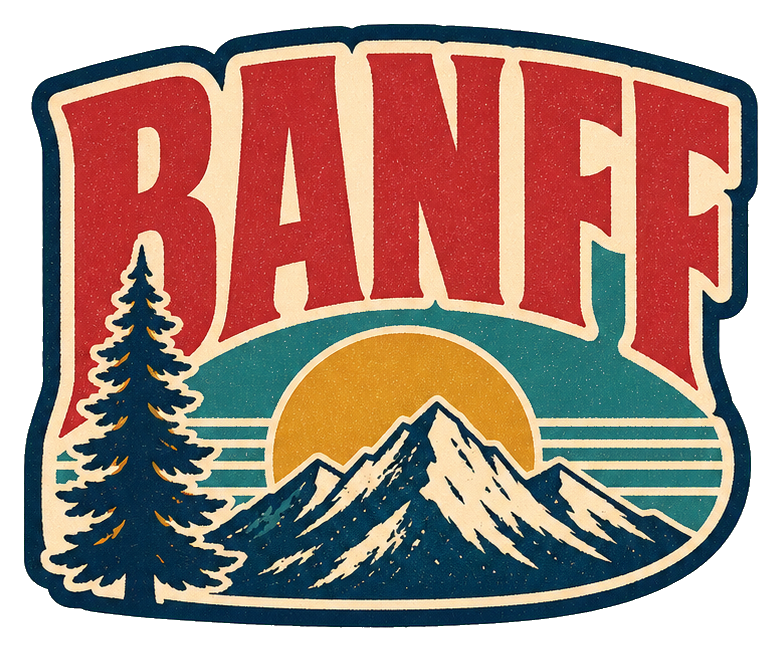Preview for Banff Pine Retro Canada Sticker