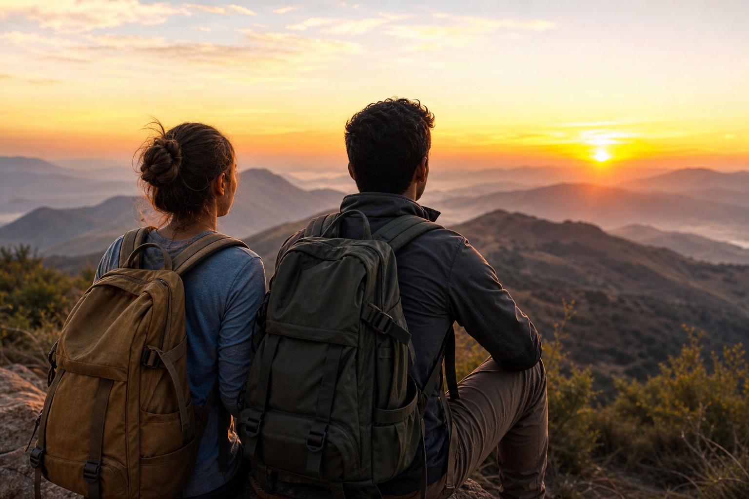 Preview for Backpacker Sunrise Mountain Background