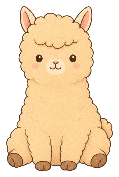 Preview for Cute Alpaca Sticker For Photos And Designs