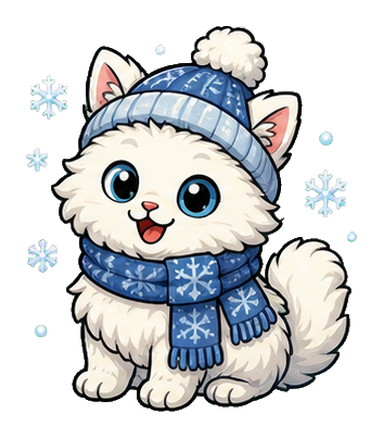 Preview for White Snow Cat Sticker
