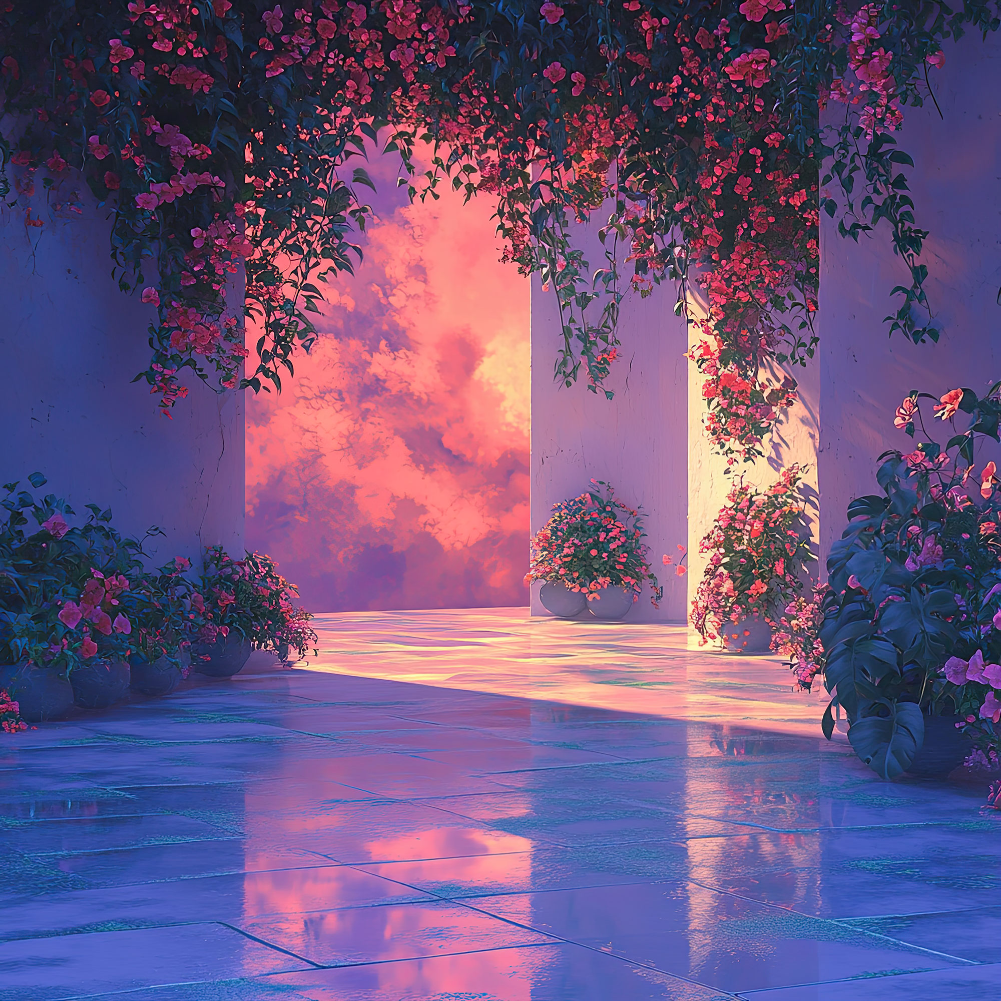 Preview for Serene-floral-archway-art-interior-backdrop-background-9b54d