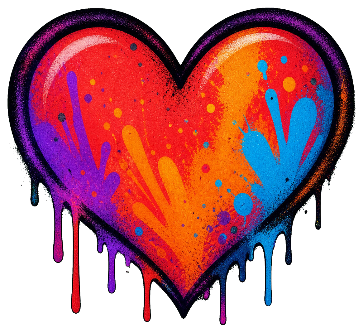 Preview for Graffiti Heart Sticker