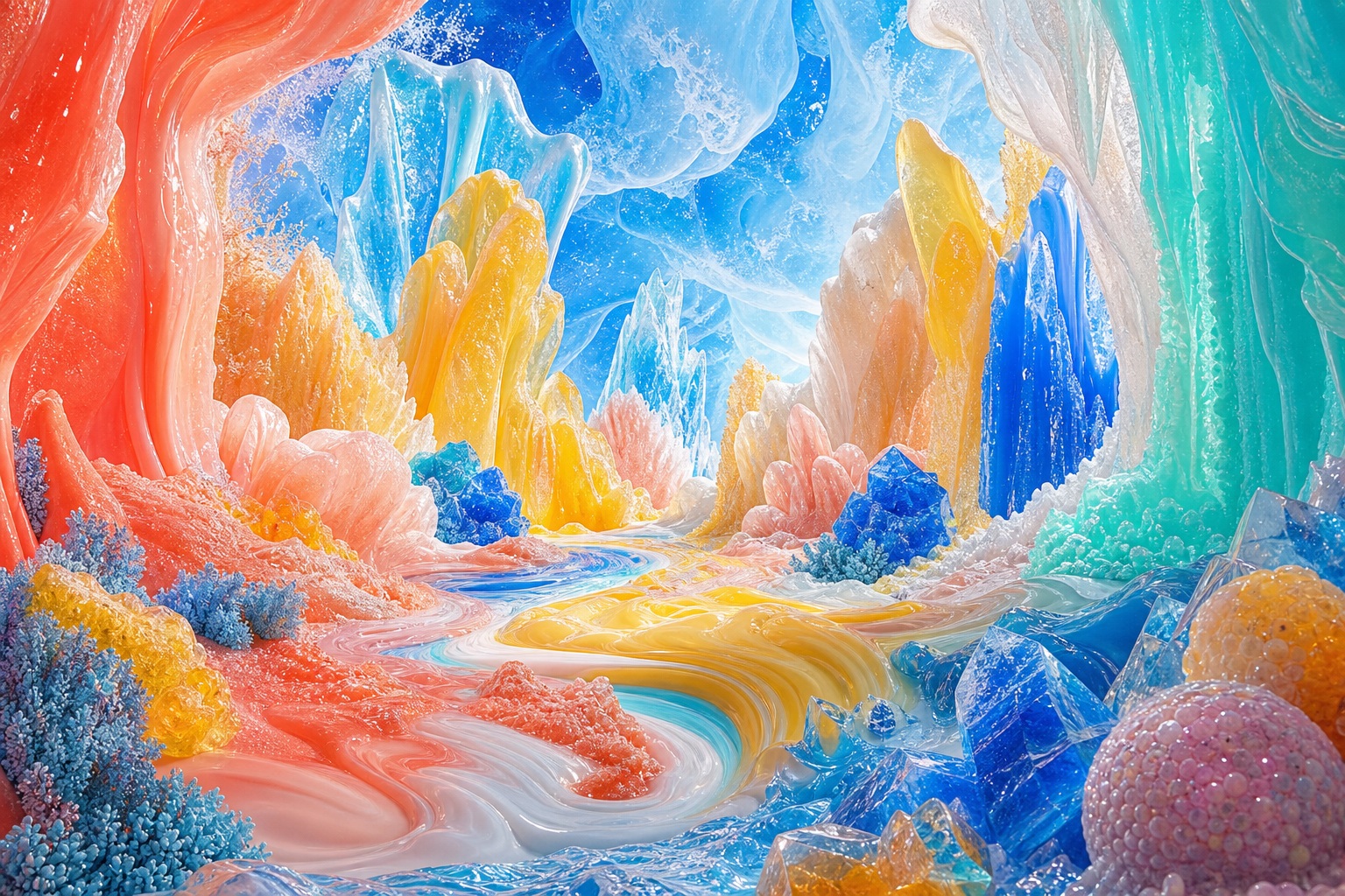 Preview for Saturated Daylight Crystalline Sweet Cave Background