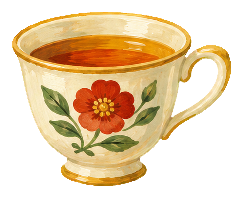 Preview for Gouache Tea Time Floral Teacup