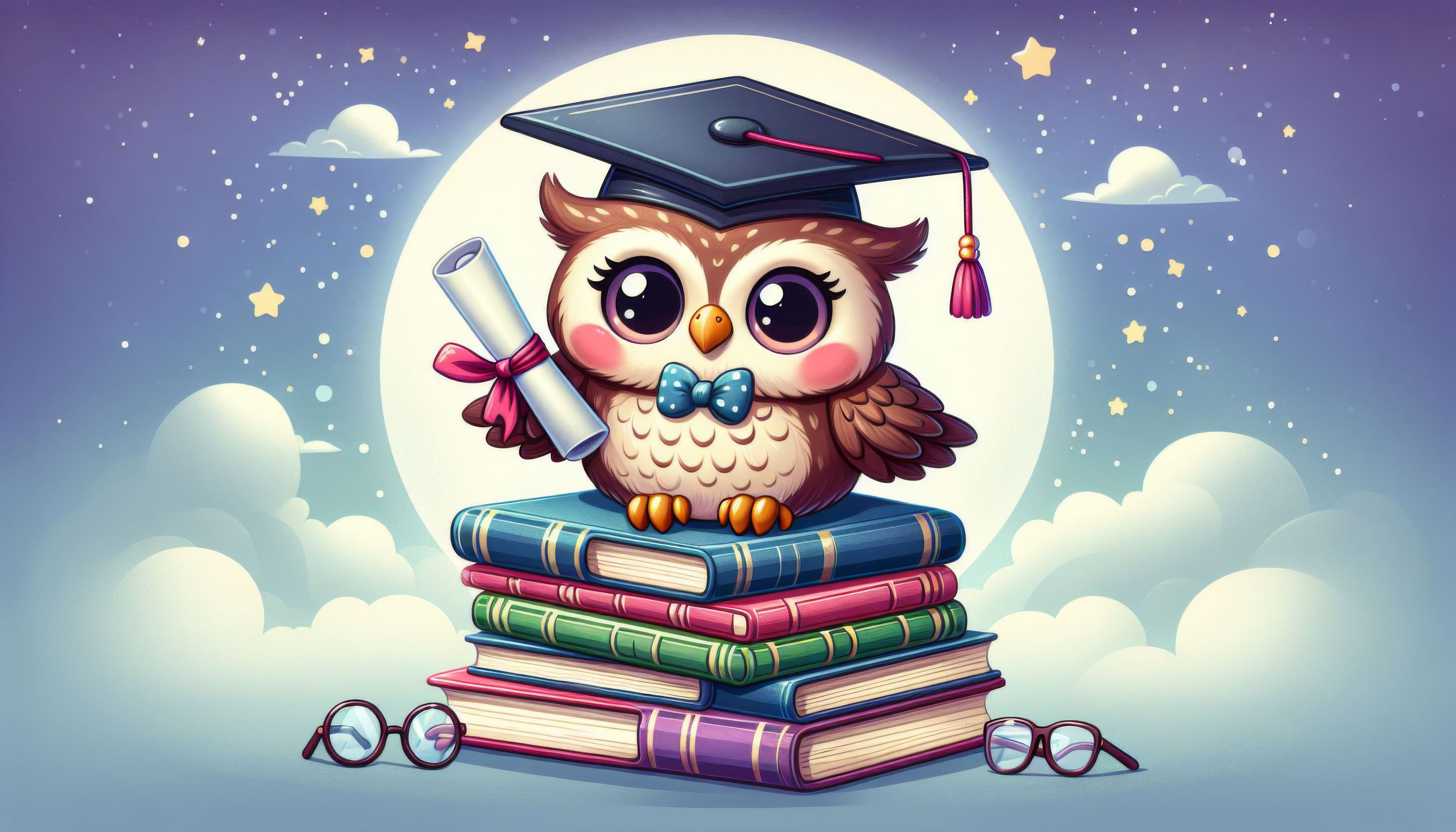 Preview for Wise-owl-graduation-background-d1e5f