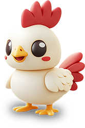 Preview for Cartoon-chicken-3d-animation-animal-sticker-5d6c2