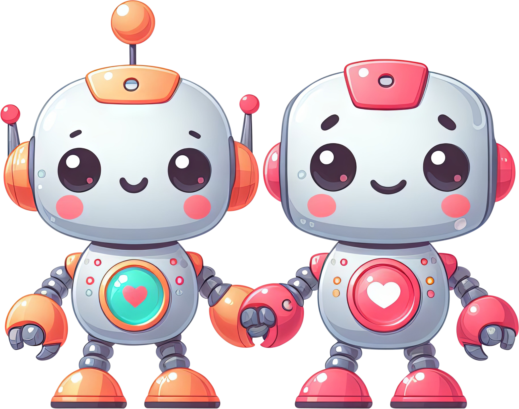 Preview for Cute-robot-friends-illustration-love-characters-sticker-3a662