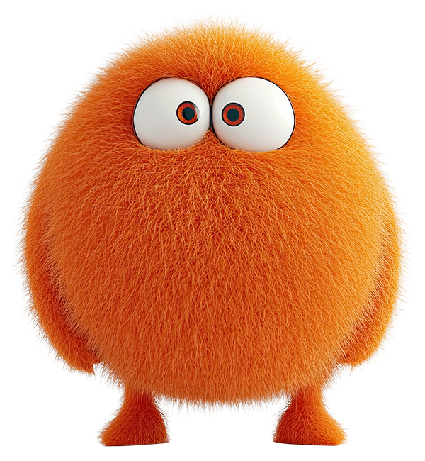 Preview for Cute-orange-cartoon-character-monsters-sticker-60f8c