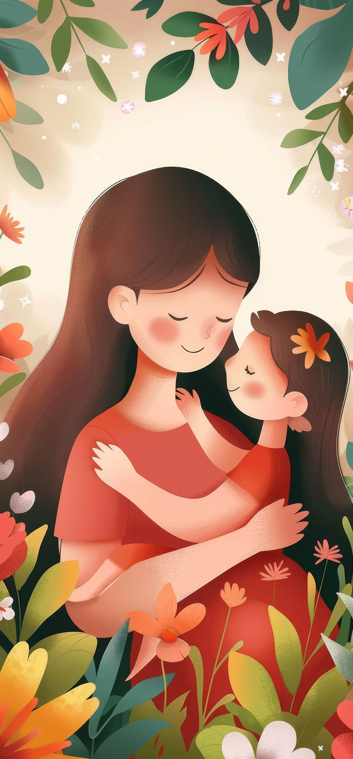 Preview for Mother-daughter-illustration-mothers-day-background-d4262