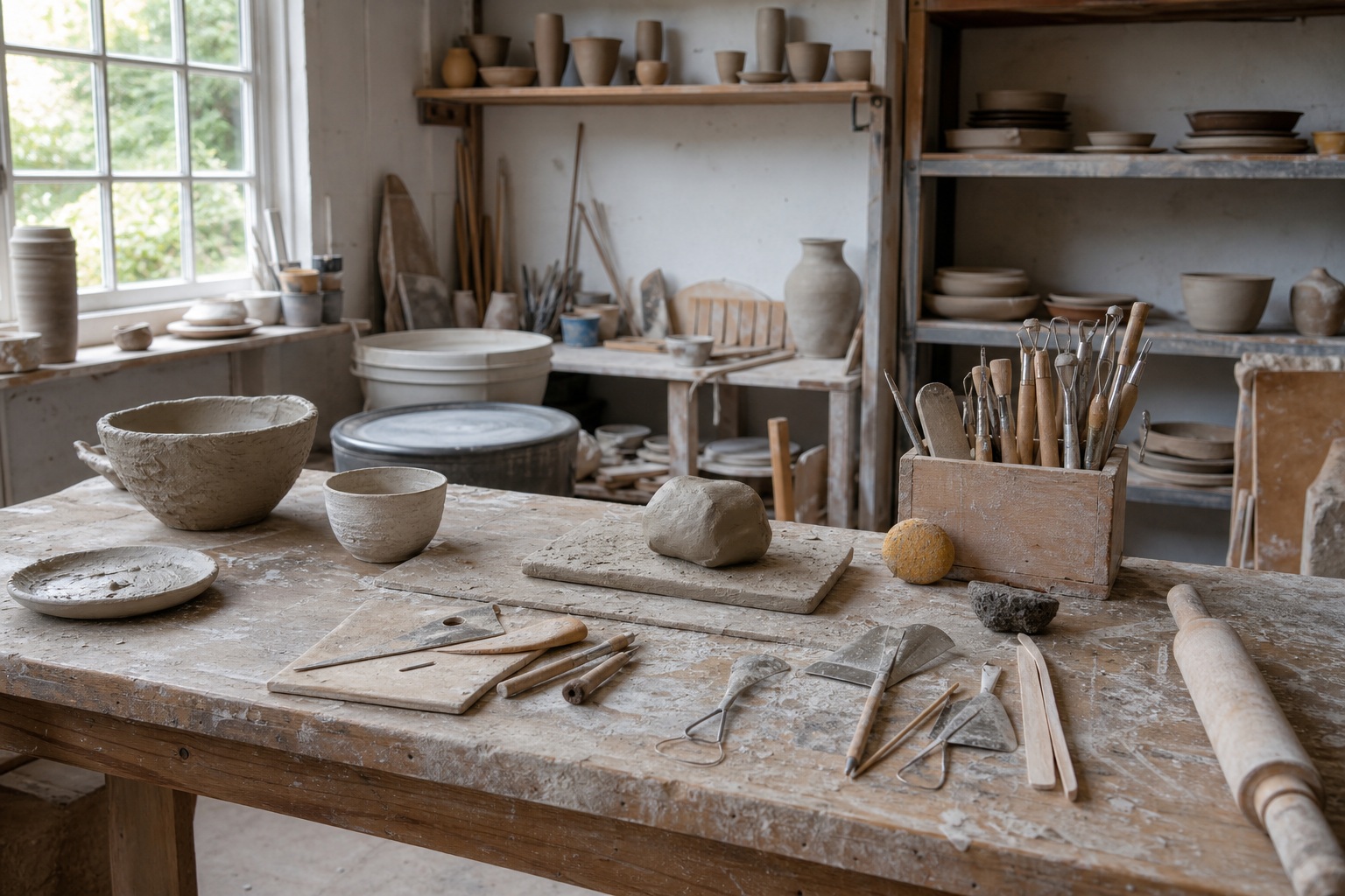 Preview for Ceramic Studio Workbench Background