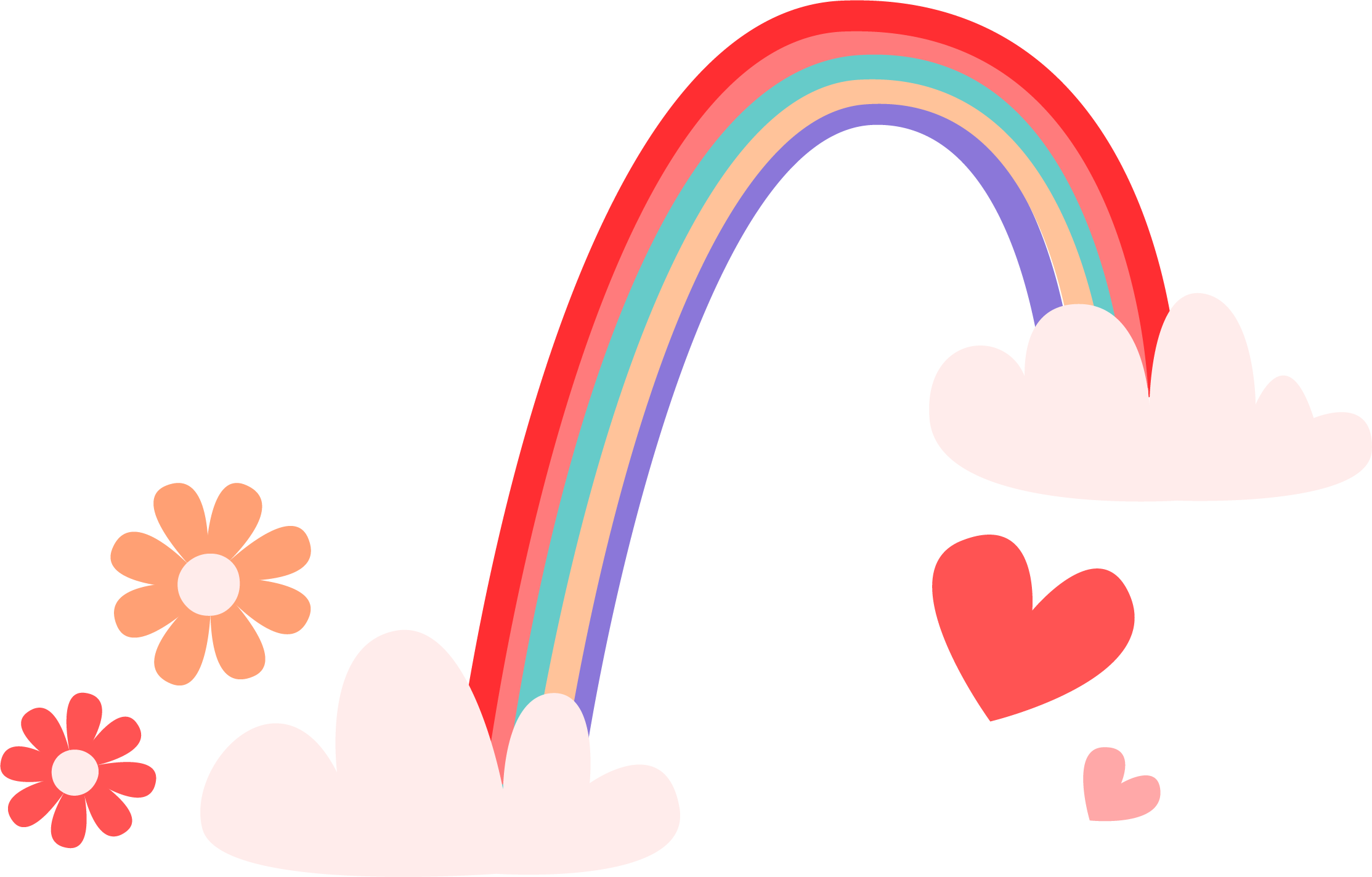 Preview for Rainbow-flowers-hearts-cute-love-sticker-bb328