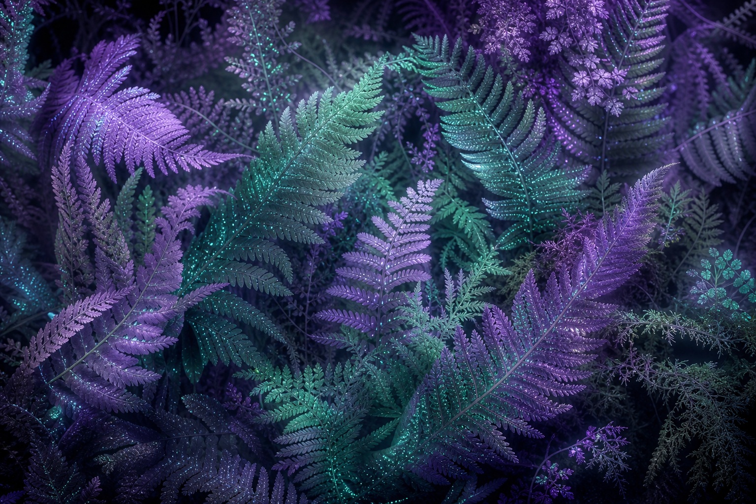 Preview for Violet Jade Bioluminescent Fern Background