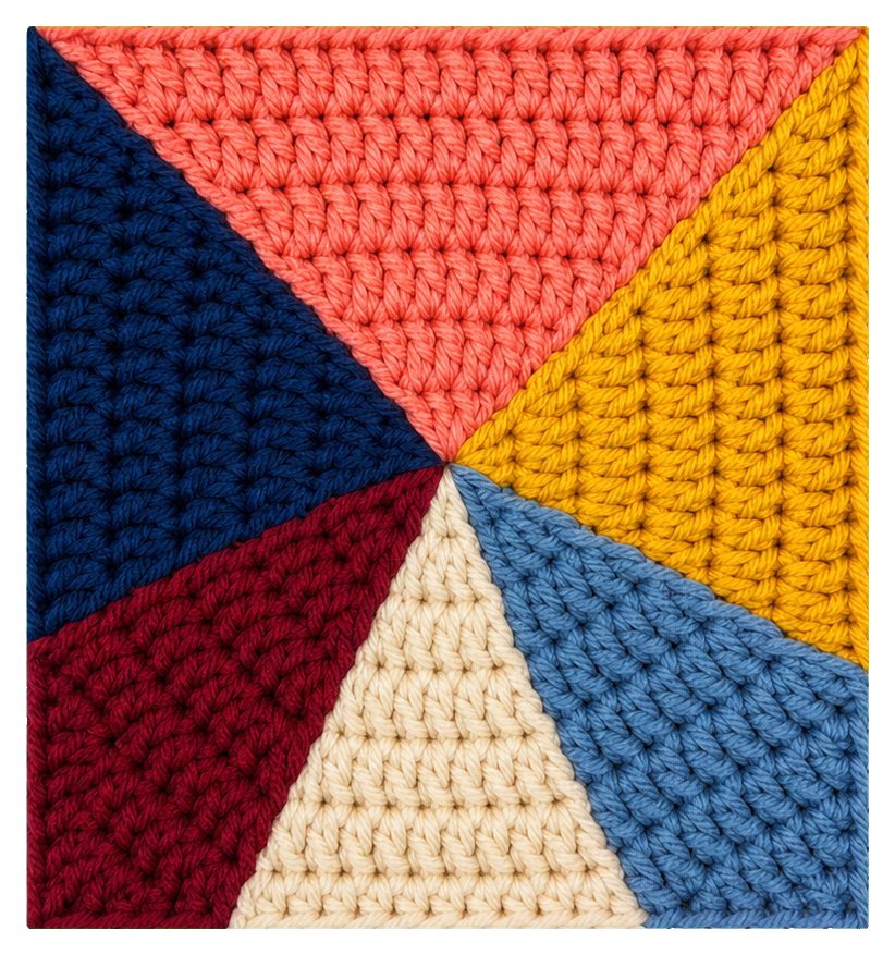 Preview for Crochet Wedges Square Sticker