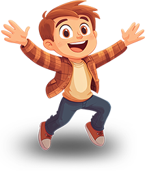Preview for Happy-cartoon-boy-jumping-character-sticker-ced7c