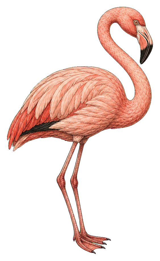 Preview for Vintage Flamingo Bird Sticker