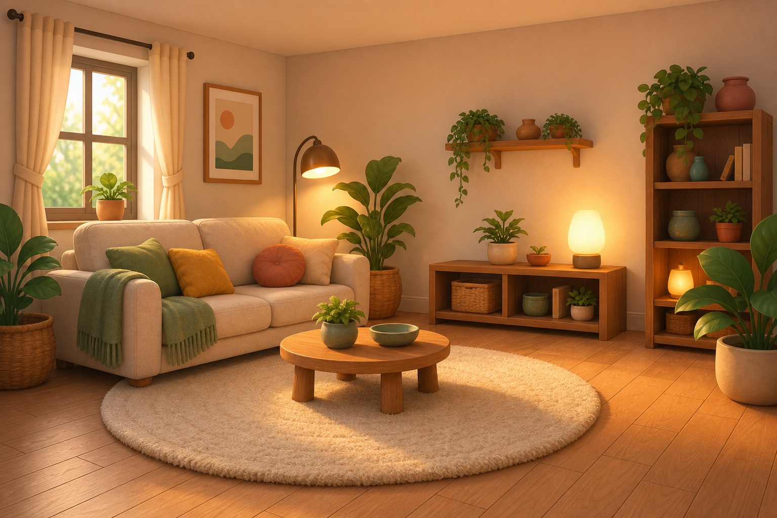 Preview for Cozy Cartoon Living Room Background