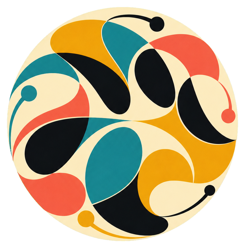 Preview for Midcentury Atomic Circle Sticker