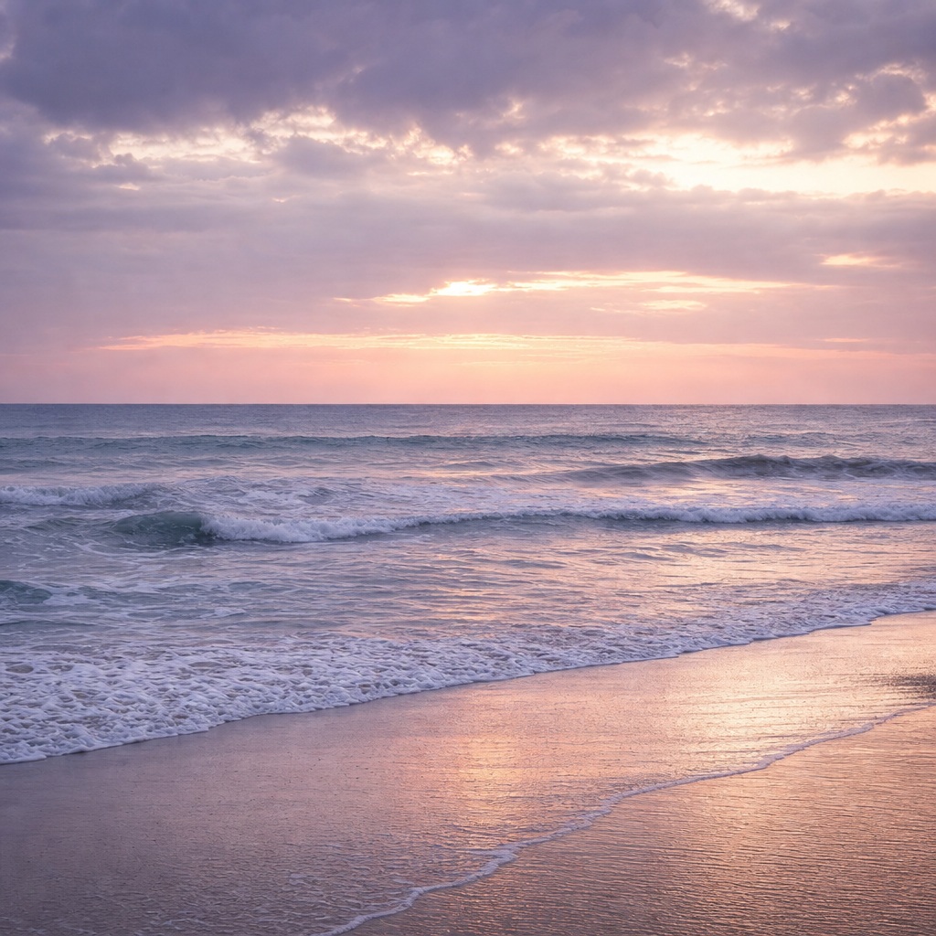 Preview for Overcast Dawn Ocean Stock Background