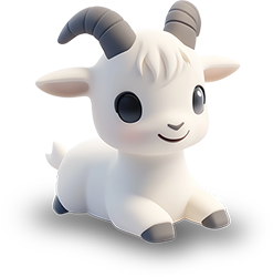 Preview for Cartoon-goat-illustration-animal-sticker-65825