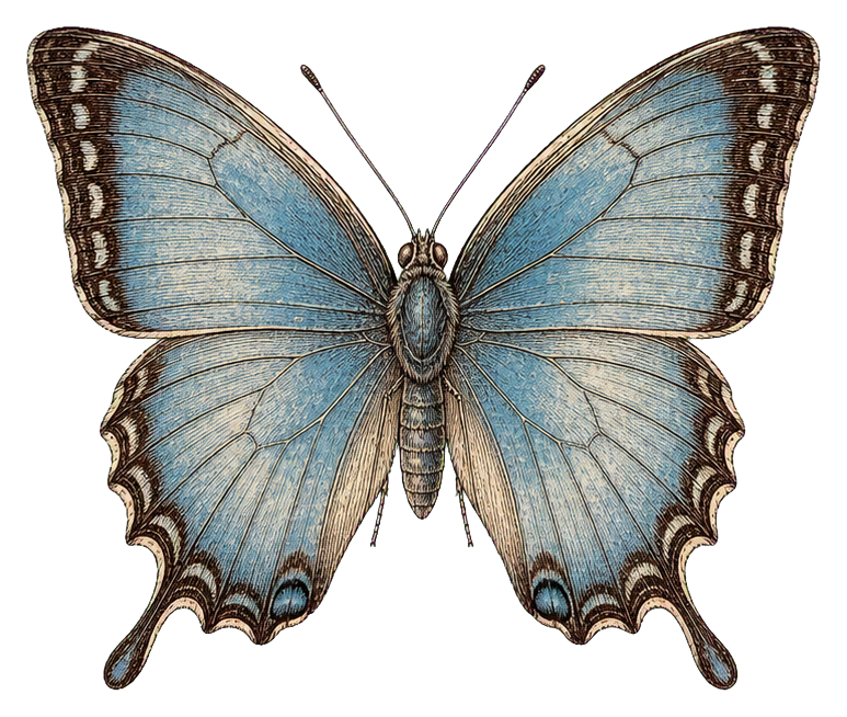 Preview for Blue Moon Butterfly Sticker Graphic
