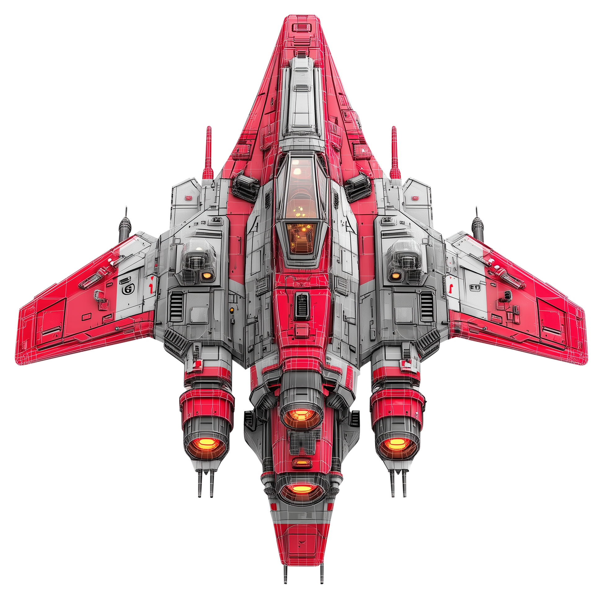 Preview for Futuristic-fighter-jet-design-spaceship-sticker-9931b