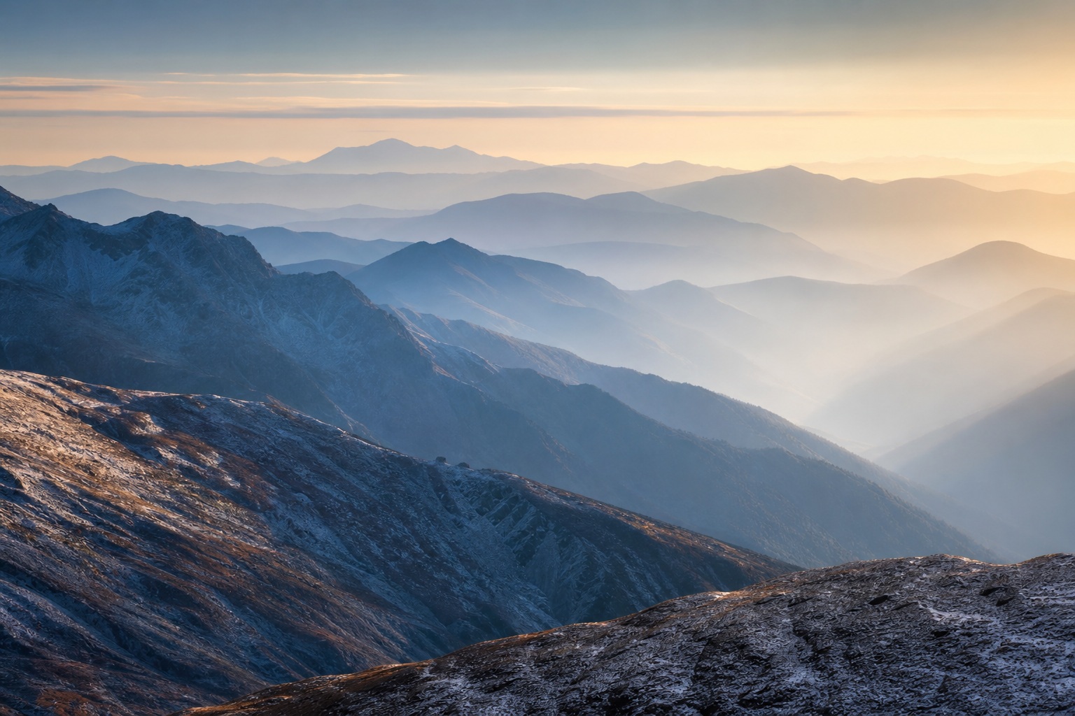 Preview for Misty Alpine Sunrise Background