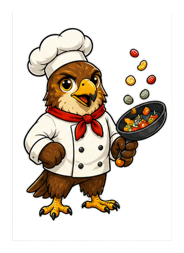 Preview for Chef Hawk Sticker For Creative Designs