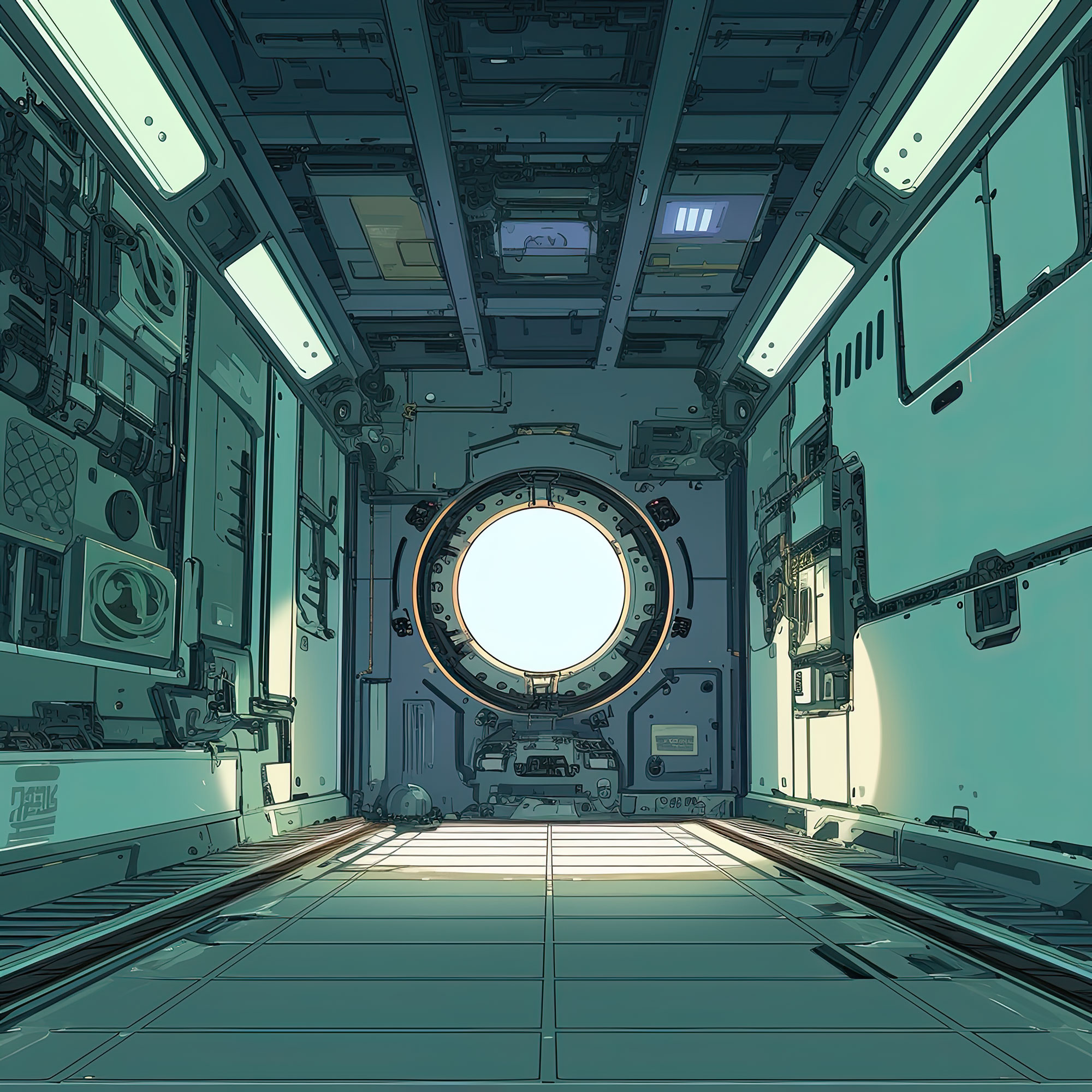 Preview for Futuristic-space-station-corridor-sci-fi-backdrop-background-0085c
