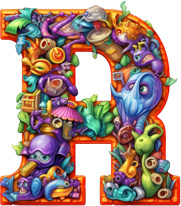 Preview for Decorative-letter-r-template-silly-letters-sticker-4a23c