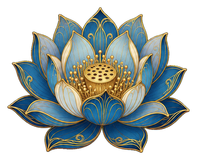 Preview for Art Nouveau Blue Lotus Sticker