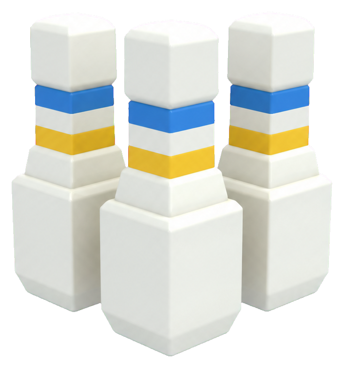 Preview for Bowling Pins Sticker Graphic