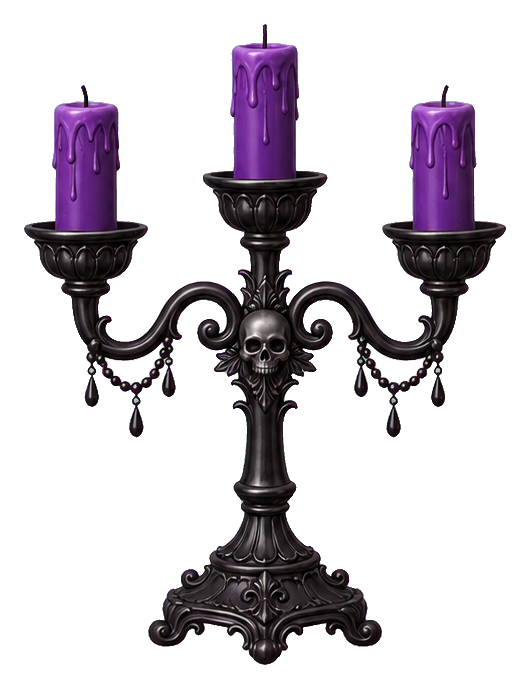 Preview for Purple Three-arm Candelabra Sticker
