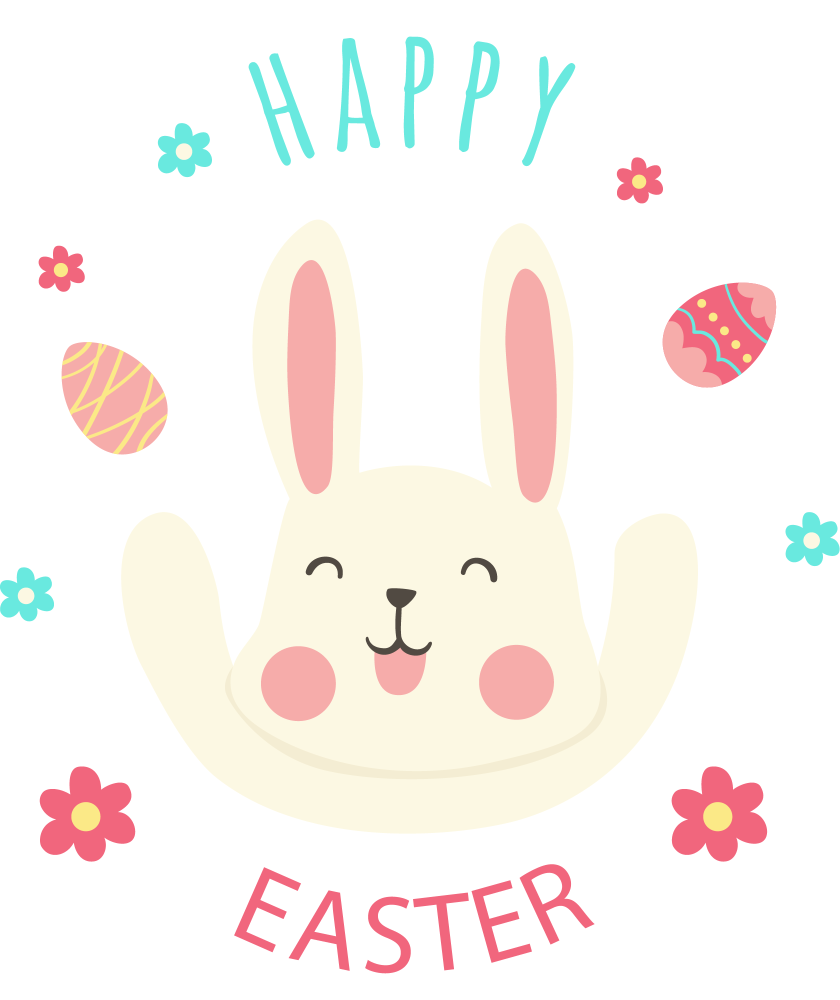 Preview for Happy-easter-bunny-illustration-easter-text-sticker-aa49b